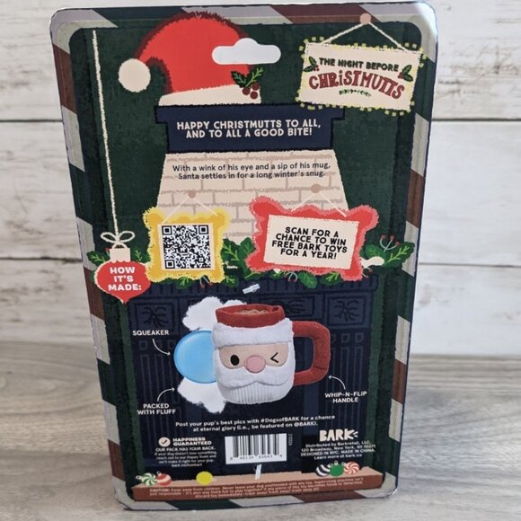 BARK Holiday Santa's Big Mug Dog Toy - Picture 3 of 4
